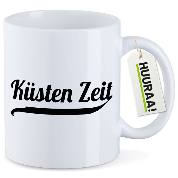 Kaffeetasse Küsten Zeit Schriftzug 330ml
