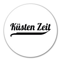 Aufkleber Küsten Zeit Schriftzug 10cm Sticker