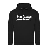 Unisex Hoodie Inseljunge Schriftzug Größe S-3XL