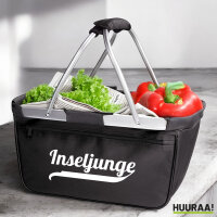 Einkaufskorb faltbar Inseljunge Schriftzug 20 Liter...