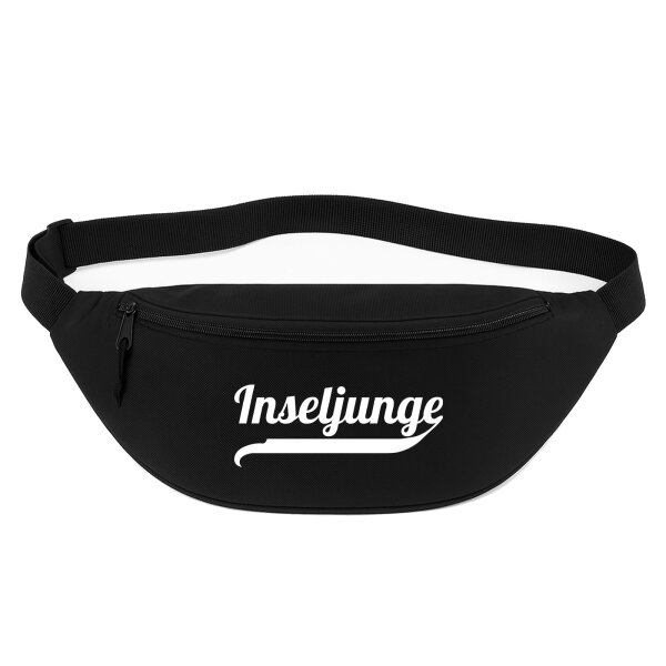 Bauchtasche Inseljunge Schriftzug 2,5 Liter Black Crossbody Bag