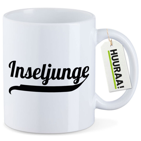 Kaffeetasse Inseljunge Schriftzug 330ml