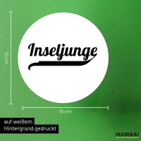 Aufkleber Inseljunge Schriftzug 10cm Sticker