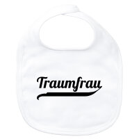 Baby L&auml;tzchen Traumfrau Schriftzug Klettverschluss