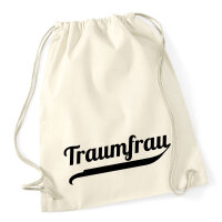 Turnbeutel Traumfrau Schriftzug 12 Liter
