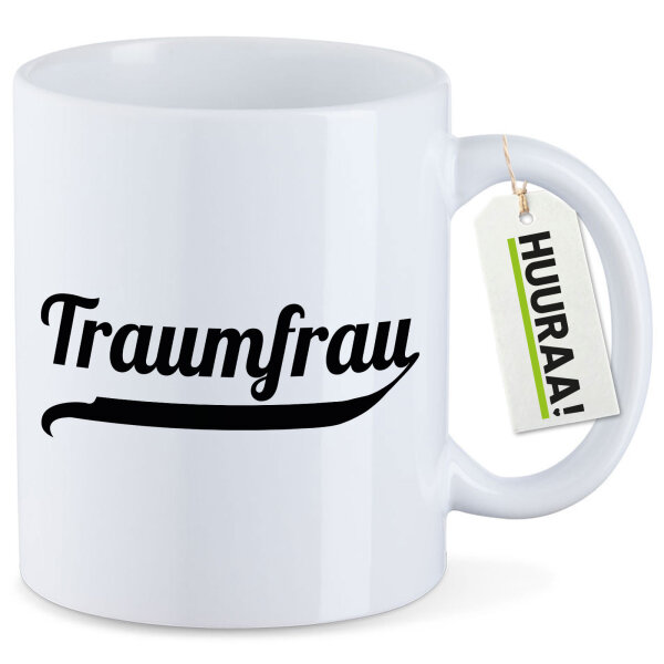 Kaffeetasse Traumfrau Schriftzug 330ml