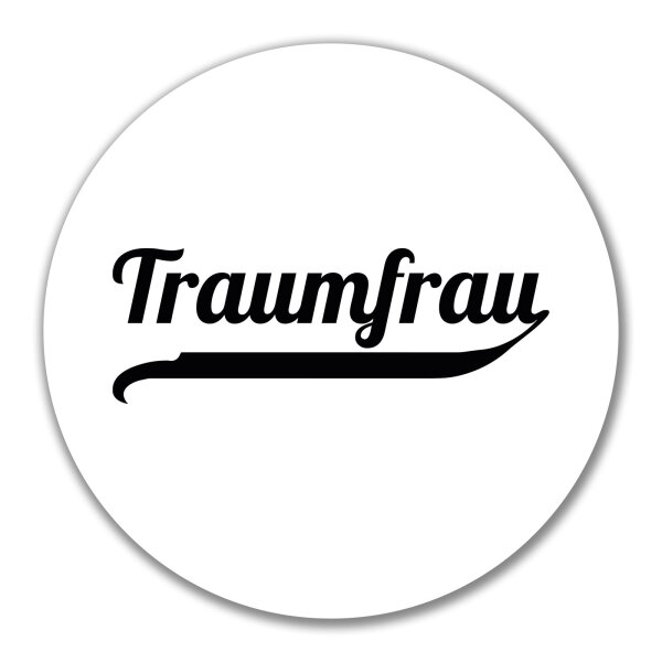 Aufkleber Traumfrau Schriftzug 10cm Sticker