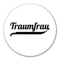 Aufkleber Traumfrau Schriftzug 10cm Sticker