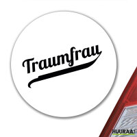 Aufkleber Traumfrau Schriftzug 10cm Sticker