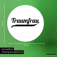 Aufkleber Traumfrau Schriftzug 10cm Sticker