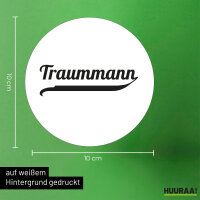 Aufkleber Traummann Schriftzug 10cm Sticker