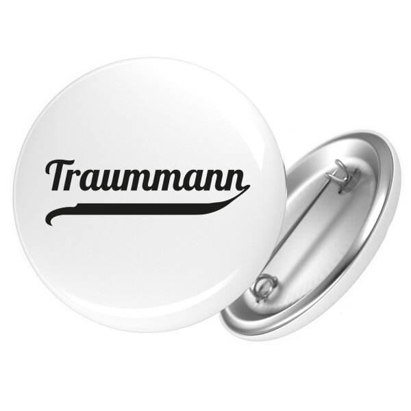 Button Traummann Schriftzug