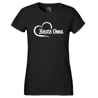 Damen T-Shirt Beste Oma Herz Größe XS-XXL