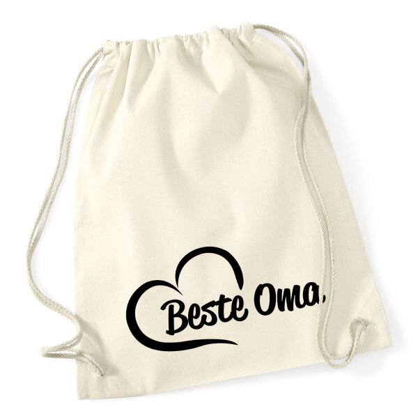 Turnbeutel Beste Oma Herz 12 Liter