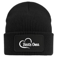 Beanie Beste Oma Herz Black Mütze