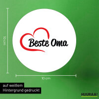 Aufkleber Beste Oma Herz 10cm Sticker