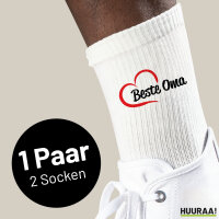 Socken Beste Oma Herz Größe 37/46 White Motiv...