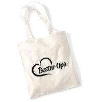 Jutebeutel Bester Opa Herz 10 Liter
