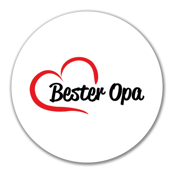 Aufkleber Bester Opa Herz 10cm Sticker