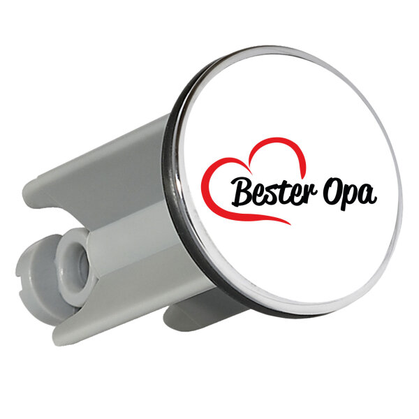 Waschbeckenstöpsel Bester Opa Herz 4cm Abflussstopfen