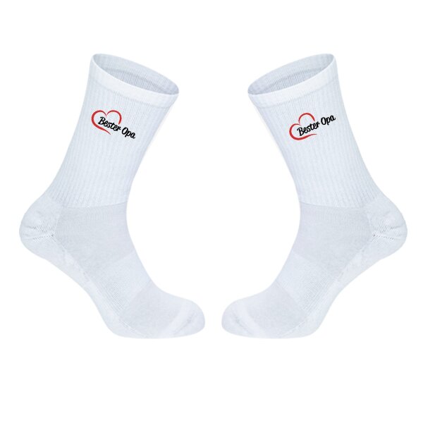 Unisex Socken Bester Opa Herz Baumwolle