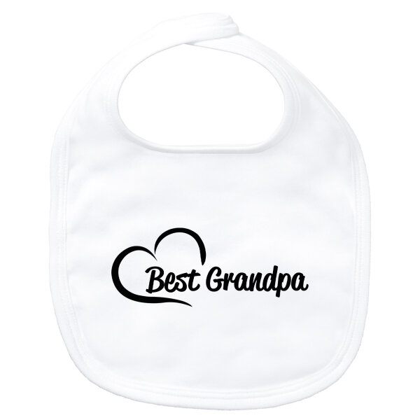 Baby Lätzchen Best Grandpa Heart Klettverschluss