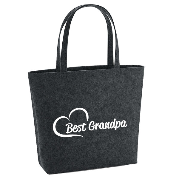 Filzshopper Best Grandpa Heart 22 Liter Filztasche