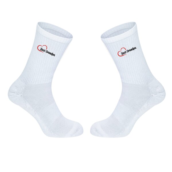 Unisex Socken Best Grandpa Heart Baumwolle