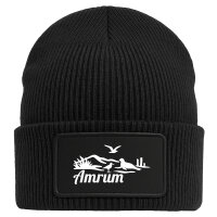 Beanie Amrum Strandmotiv Black Mütze