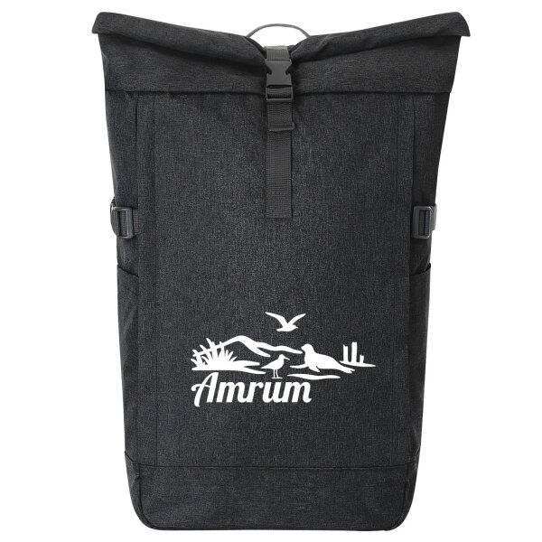 Kurierrucksack Amrum Strandmotiv 30-44 Liter Black Melange