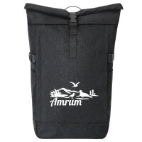 Kurierrucksack Amrum Strandmotiv 30-44 Liter Black Melange