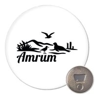Magnet Amrum Strandmotiv 59mm K&uuml;hlschrankmagnet
