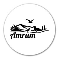 Aufkleber Amrum Strandmotiv 10cm Sticker