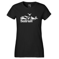 Damen T-Shirt Baltrum Strandmotiv Größe XS-XXL