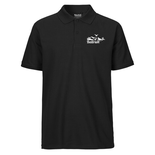 Herren Polo Shirt Baltrum Strandmotiv Größe S-3XL