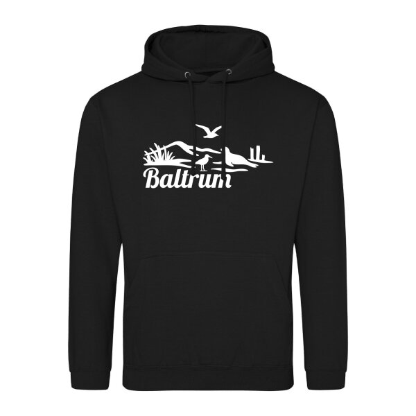 Unisex Hoodie Baltrum Strandmotiv Größe S-3XL