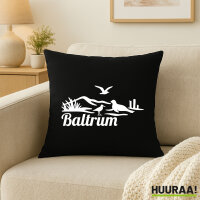 Kissen Baltrum Strandmotiv 40x40cm