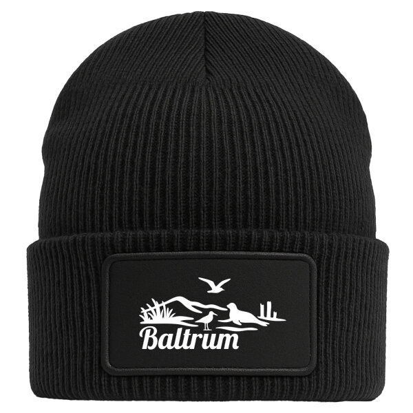 Beanie Baltrum Strandmotiv Black Mütze