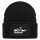 Beanie mit Patch Baltrum Strandmotiv Black