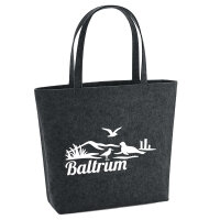 Filzshopper Baltrum Strandmotiv 22 Liter Filztasche