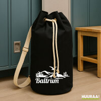 Seesack Baltrum Strandmotiv 20 Liter Black