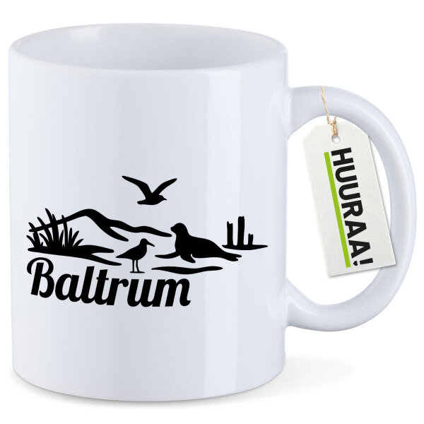 Kaffeetasse Baltrum Strandmotiv 330ml