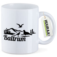 Kaffeetasse Baltrum Strandmotiv 330ml