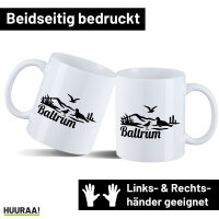 Kaffeetasse Baltrum Strandmotiv 330ml