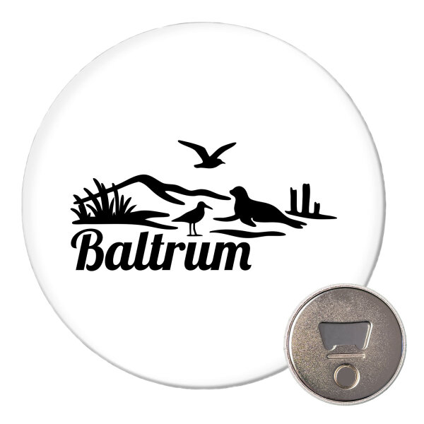 Magnet Baltrum Strandmotiv 59mm Kühlschrankmagnet Flaschenöffner