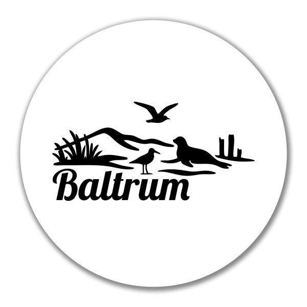 Aufkleber Baltrum Strandmotiv 10cm Sticker
