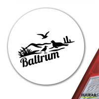 Aufkleber Baltrum Strandmotiv 10cm Sticker