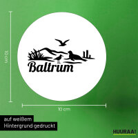 Aufkleber Baltrum Strandmotiv 10cm Sticker