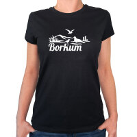 Damen T-Shirt Borkum Strandmotiv Größe XS-XXL