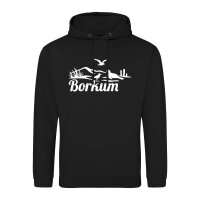 Unisex Hoodie Borkum Strandmotiv Größe S-3XL